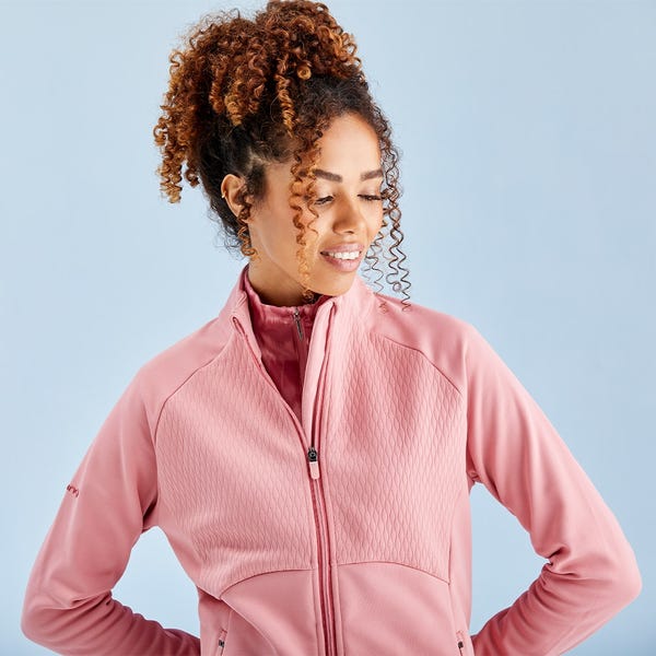 Ping Catherine Ladies Full Zip Fleece - Muted Pink