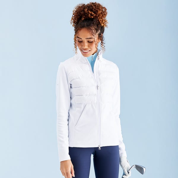 ping Clare Ladies Zoned Fleece Jacket - White
