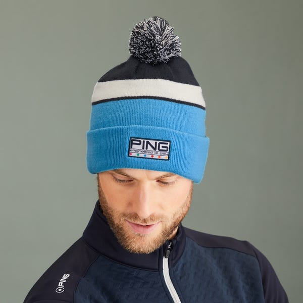 ping Colour Code Men's Bobble Hat - Cyan Multi