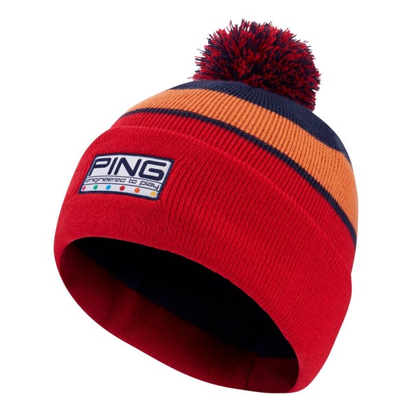 Ping Colour Code Men's Bobble Hat - Tomato Red