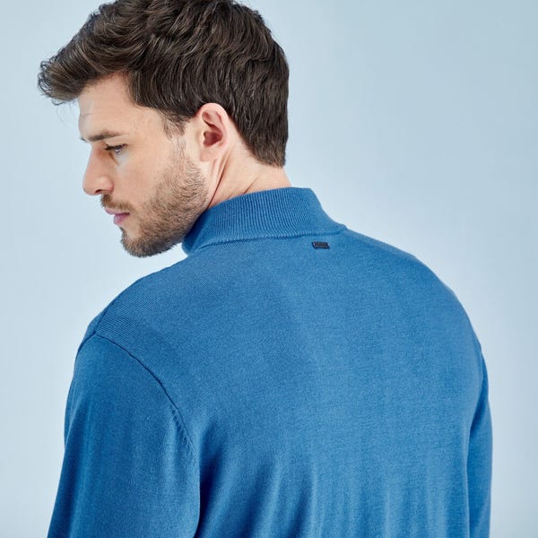 Ping Dorset Men's Quarter Zip Sweater - Tidal Blue