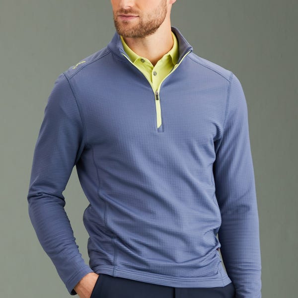 Ping Edwin Men's Half Zip Midlayer - Blue Indigo