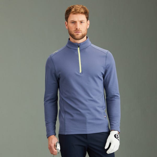 ping Edwin Men's Half Zip Midlayer - Blue Indigo