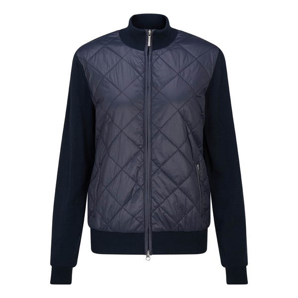 Ping Elspeth Ladies Hybrid Full Zip Sweater - Navy