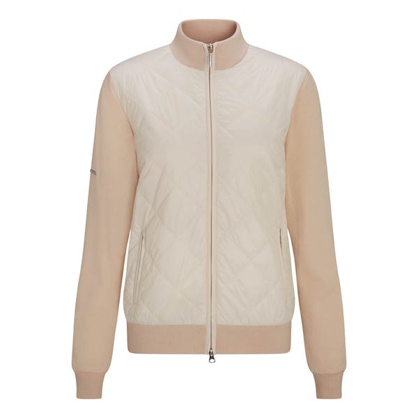 Ping Elspeth Ladies Hybrid Full Zip Sweater - Sand