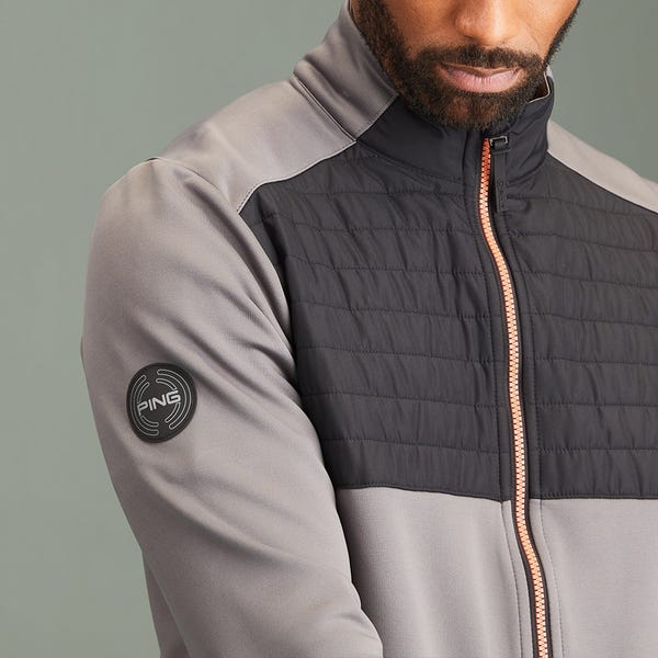 Ping Firth Men's Hybrid Fleece Jacket - Rock/Black