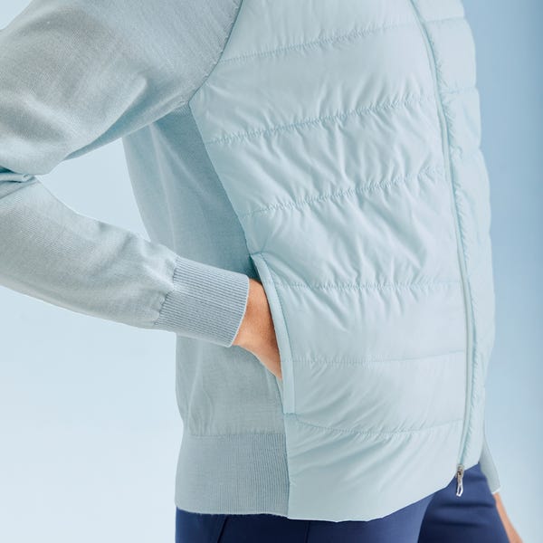 Ping Fran Ladies Hybrid Full Zip Jacket - Opal