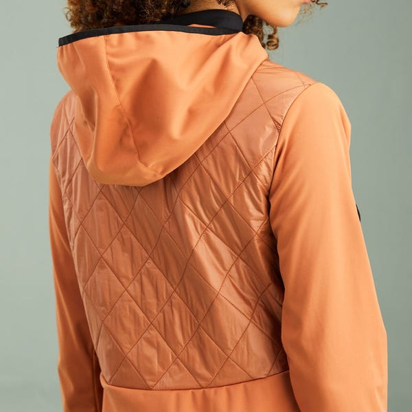 Ping Gem Ladies Hybrid Hooded Jacket - Auburn/Black