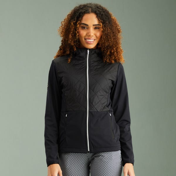 ping Gem Ladies Hybrid Hooded Jacket - Black