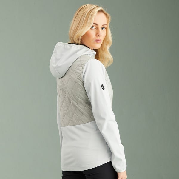 Ping Gem Ladies Hybrid Hooded Jacket - Quiet Grey