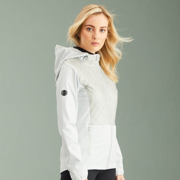ping Gem Ladies Hybrid Hooded Jacket - Quiet Grey