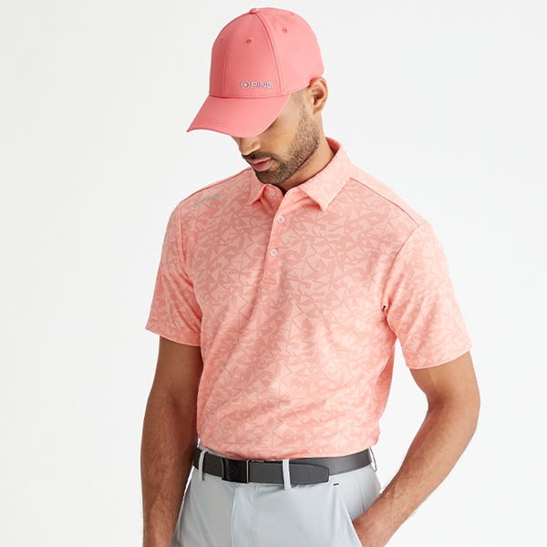 ping Geo Camo Men's Polo Shirt - Desert Flower