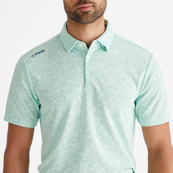 Ping Geo Camo Men's Polo Shirt - Misty Green