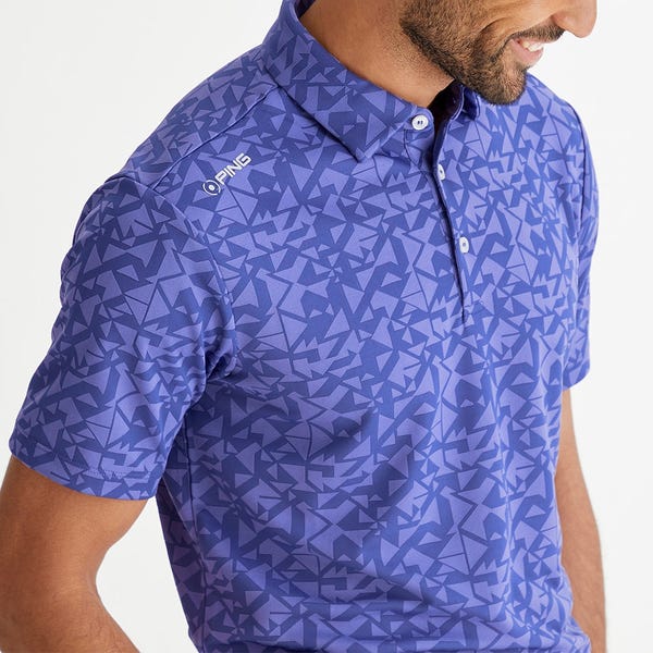 Ping Geo Camo Men's Polo Shirt - Twilight