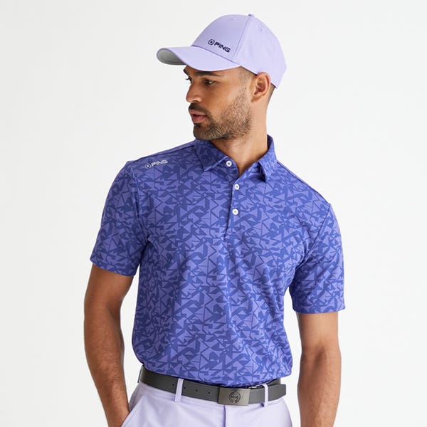 ping Geo Camo Men's Polo Shirt - Twilight