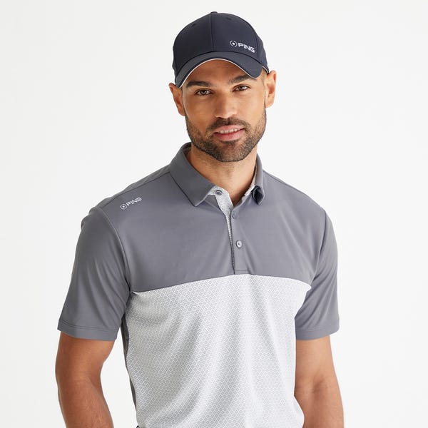 Ping Hall Men's Colour Block Polo Shirt - Rock/Grey