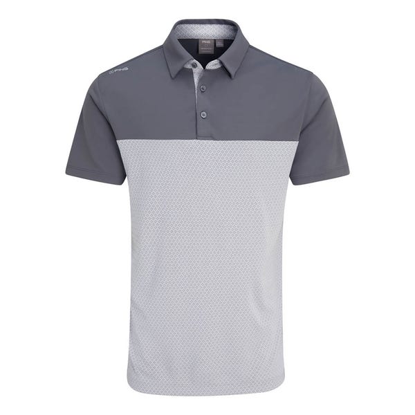 Ping Hall Men's Colour Block Polo Shirt - Rock/Grey
