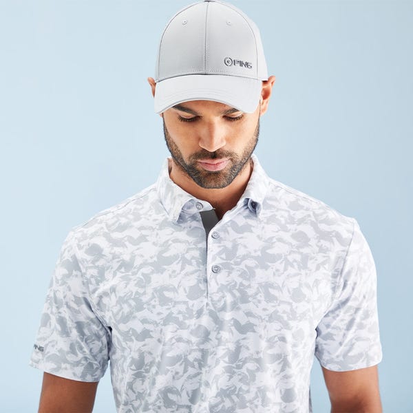 Ping Julian Men's Printed Polo Shirt - Silver Multi