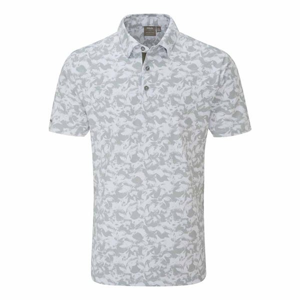 Ping Julian Men's Printed Polo Shirt - Silver Multi