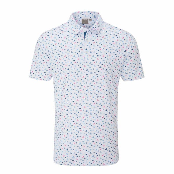Ping Julian Men's Printed Polo Shirt - White Multi