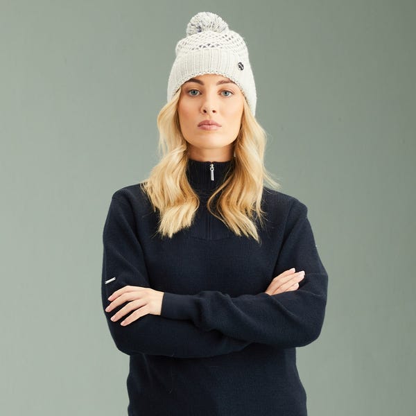 Ping Kaylah Ladies Half Zip Lined Sweater - Navy