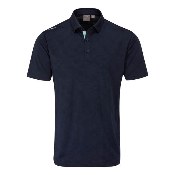 Ping Kenan Men's Textured Polo Shirt - Navy