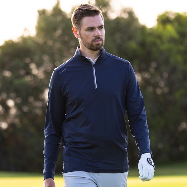 ping Latham Men's Half Zip Midlayer - Navy