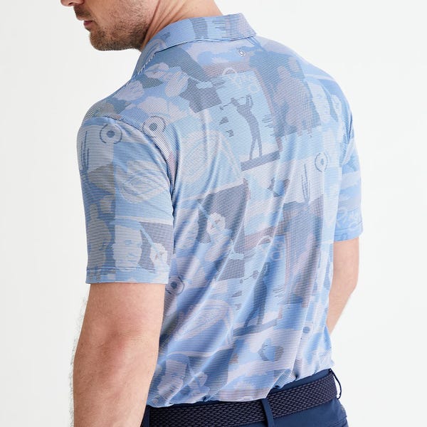 Ping PING Legacy Men's Polo Shirt - Cornflower Blue Multi