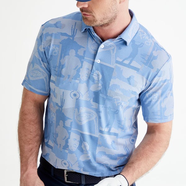 Ping PING Legacy Men's Polo Shirt - Cornflower Blue Multi