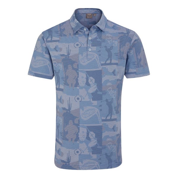 Ping PING Legacy Men's Polo Shirt - Cornflower Blue Multi