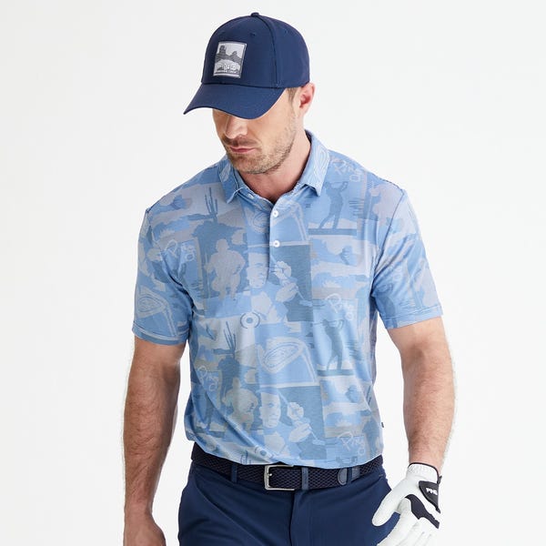 ping PING Legacy Men's Polo Shirt - Cornflower Blue Multi
