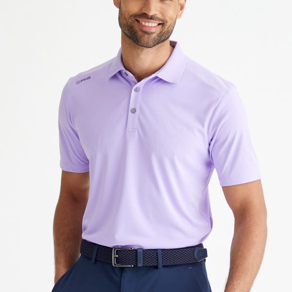 Ping Lindum Men's Polo Shirt - Purple Ash
