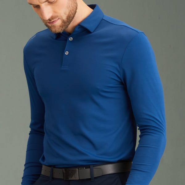 Ping Lockwood Men's Long Sleeve Polo Shirt - Inky