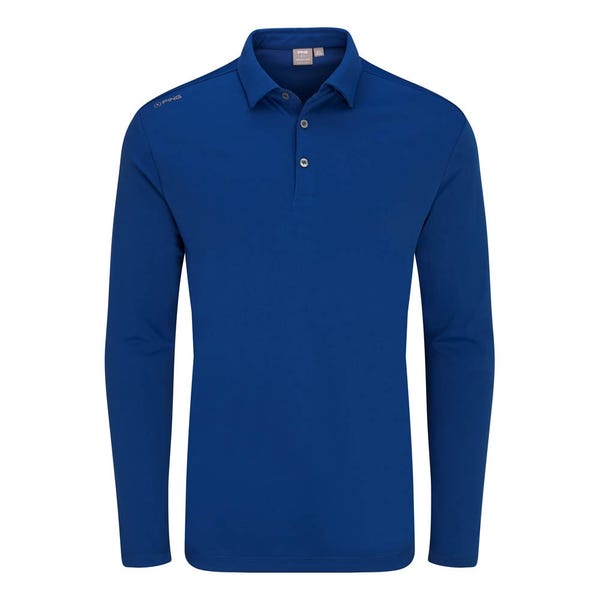 Ping Lockwood Men's Long Sleeve Polo Shirt - Inky