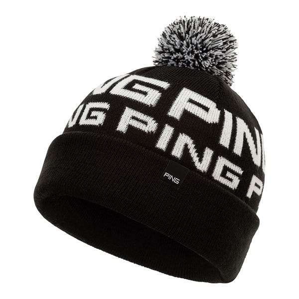 ping Logo Bobble II Knit Hat - Black/White