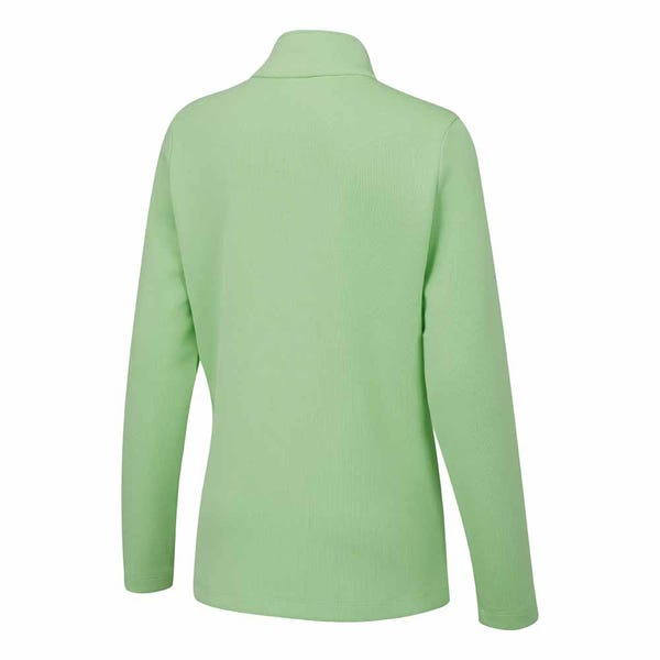 Ping Lyla Ladies Half Zip Ribbed Fleece - Mint Marl