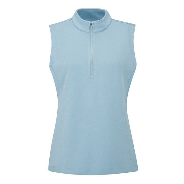 ping Lyla Ladies Half Zip Vest - Sky Blue Marl