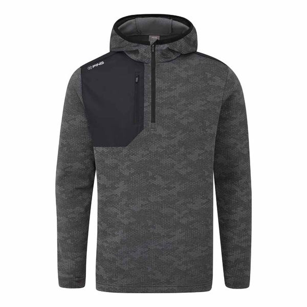Ping Nexa Men's Hooded Half Zip Fleece - Black