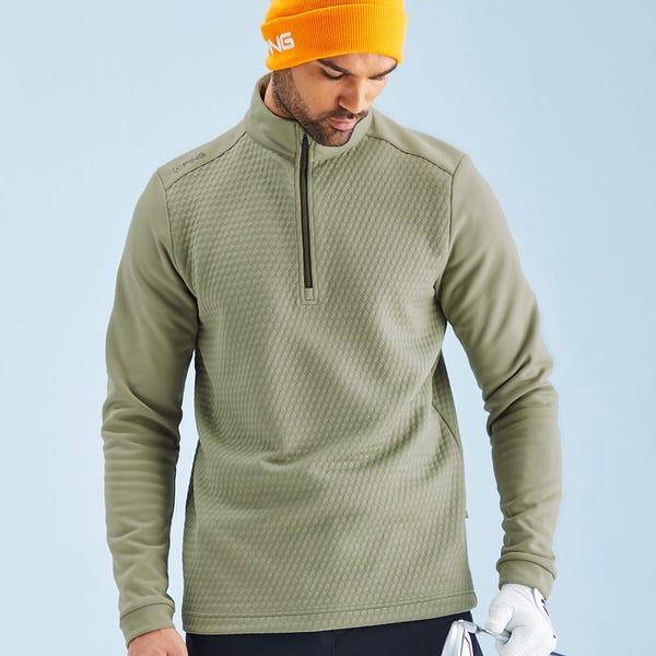 ping Nolan Men's Quarter Zip Fleece - Lichen