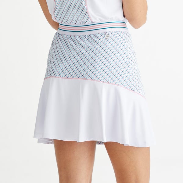 Ping Odetta Ladies Printed Skort - White/Neoteric