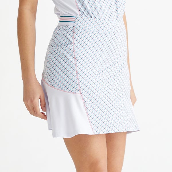 ping Odetta Ladies Printed Skort - White/Neoteric