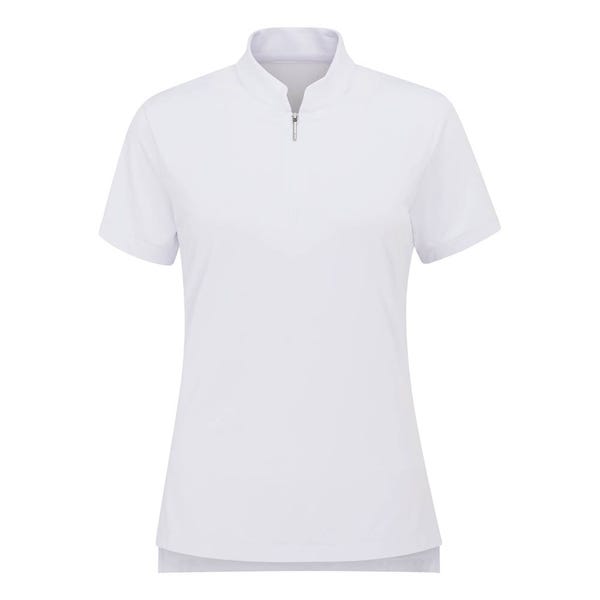 Ping Oona Ladies Sheer Panel Polo Shirt - White