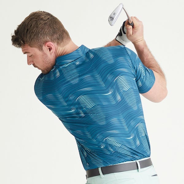 Ping Optic Groove Men's Polo Shirt - Forest Multi