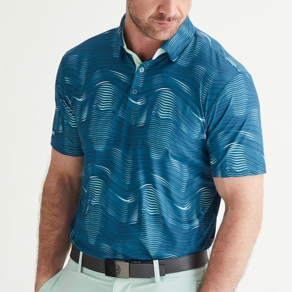 Ping Optic Groove Men's Polo Shirt - Forest Multi