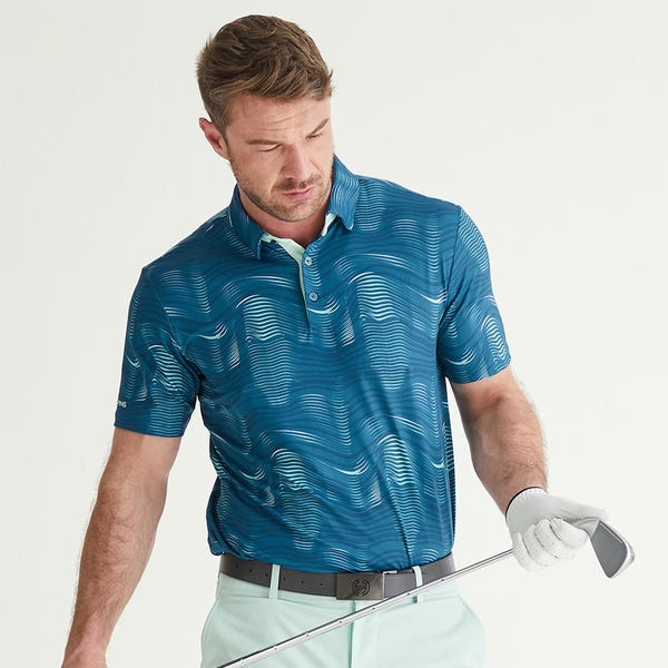 ping Optic Groove Men's Polo Shirt - Forest Multi