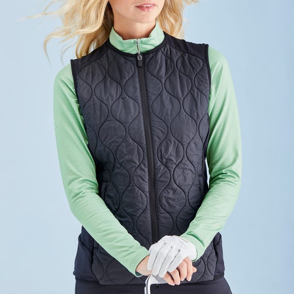 Ping Seren Ladies Insulated Collarless Vest - Black