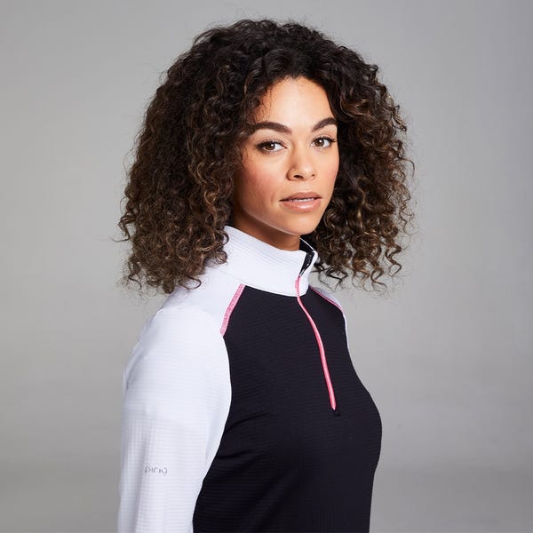 Ping Sonya Ladies Fleece Midlayer - Black/White