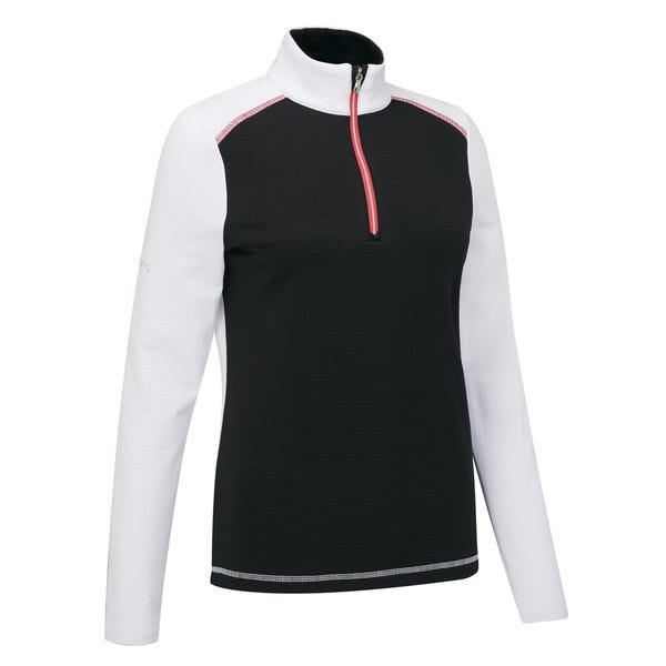 Ping Sonya Ladies Fleece Midlayer - Black/White