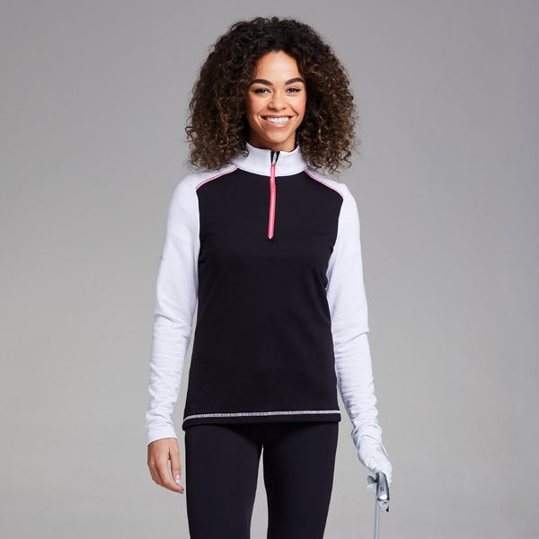 ping Sonya Ladies Fleece Midlayer - Black/White