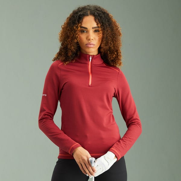 ping Sonya Ladies Fleece Midlayer - Tibetan Red
